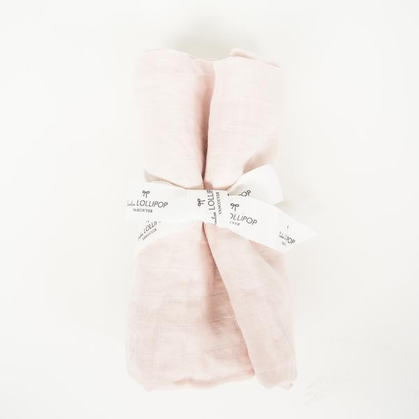 Loulou Lollipop 竹纖維包巾 47''x47'' -粉紅色