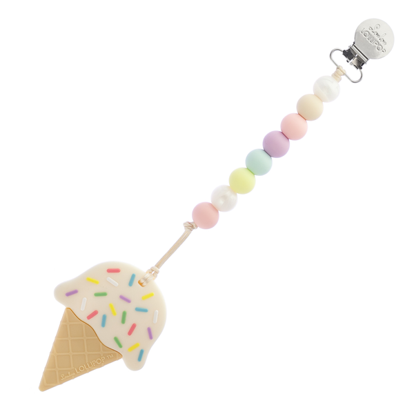 Lolou Lollipop Ice Cream Teether with Holder (Teether-IceCream)
